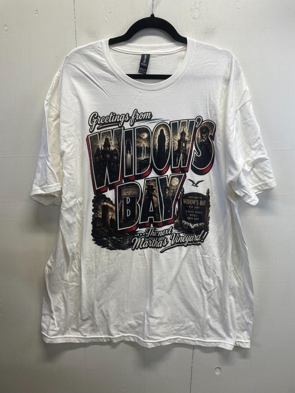 Greetings From Widow's Bay Men's White Tshirt Size 2XL AppleTV Show